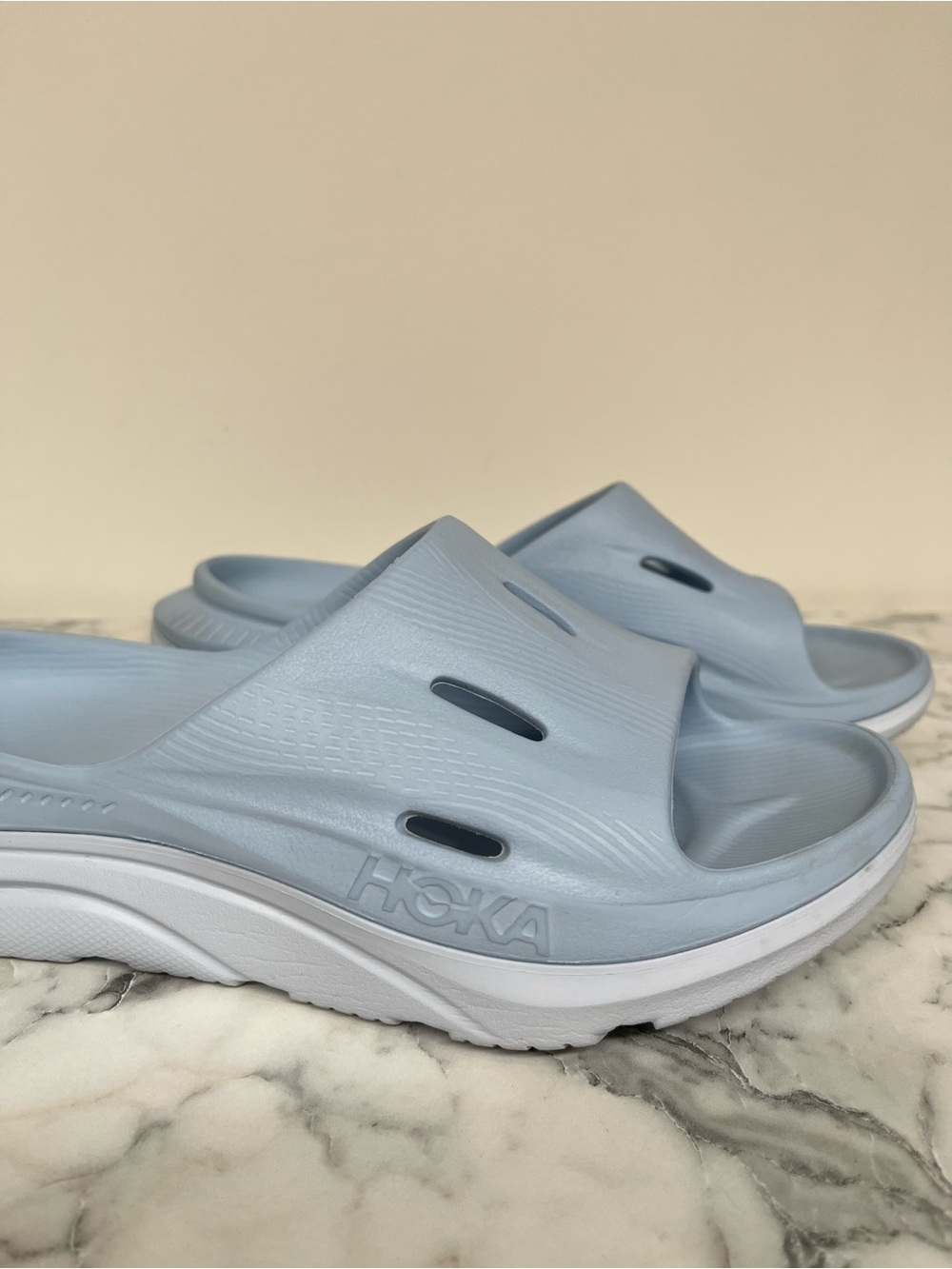 Hoka Ora recovery slide 3 Pastel Blue Woman’s Size 8 - Picture 2 of 9